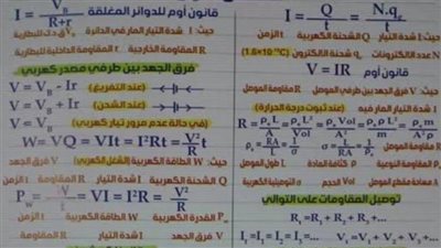 أبرز وأهم القوانين والمسائل في الفيزياء لـ الثانوية العامة 2026