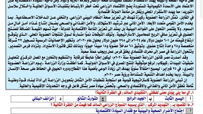 إجابة امتحان اللغة العربية 2026     