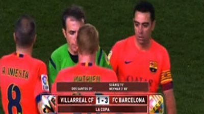 برشلونة يفوز على فياريال 3 - 1 ويصعد لنهائى كاس ملك اسبانيا