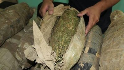 التحفظ على سيارة محملة بنصف طن بانجو بطريق الإسماعيلية القاهرة الصحراوي