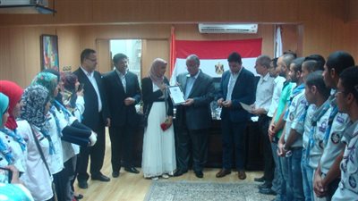 تكريم الطلاب المشاركين بأسبوع شباب الجامعات العاشربجامعة دمياط