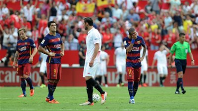 بالفيديو .. برشلونة ينهار بدون ميسى أمام اشبيليه