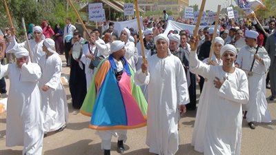 كرنفال فني في افتتاح الملتقى الاعلامي الاول بالجامعات المصرية
