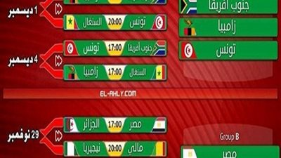 تعرف على مواعيد مبارايات تصفيات افريقيا المؤهلة للأولمبياد