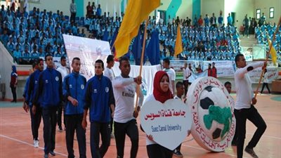 بدء| فعاليات الدورة العربية الحادية عشر لخماسيات كرة القدم بجامعة جنوب الوادى