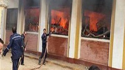 التعليم: نشوب حريق بقسم السيارات بالمدرسة الثانوية الميكانيكية في مطروح