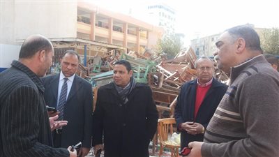 بالصور| وكيل تعليم دمياط يتفقد انشاء المدارس دمياط الجديدة