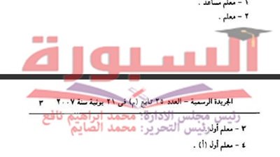 بالمستندات| احتفاظ المعلم بالأجر الذى كان يتقاضاه عند شغل وظيفة معلم مساعد وحصوله على علاوة الترقية والعلاوة الدورية