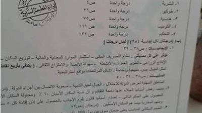 عاجل.. شاو مينج تنشر نموذج إجابة مادة الجغرافيا للثانوية العامة 