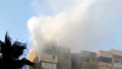 حريق بالدور السادس في مستشفى الحسين الجامعى  