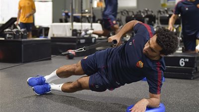 صلاح يقضى أول أيام العيد فى تدريبات فريقه روما