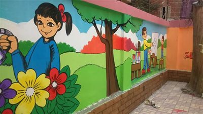 بالصور ..مدرسه الشهيد المقدم تامر حموده بالجيزة تتزين وترفع شعار تلميذ 