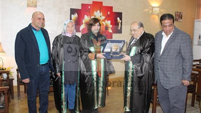 تكريم  المفكر السياسى مصطفى الفقى بجامعة عين شمس 