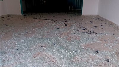 تضرر مباني جامعة سيناء من الهجوم الارهابي علي كمين المطافي  والطلاب نحن في خطر