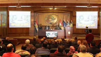 بالصور : الشيحى: نسعى لتحسين أوضاع أعضاء هيئة التدريس وزيادة رواتبهم.. ويستعرض تطوير التعليم العالى بأكاديمية ناصر