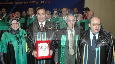 رئيس جامعة المنوفية بإحتفالية الهيئة الثانية لتكريم مؤسسات التعليم العالي والبرامج التعليمية المعتمدة بعين شمس