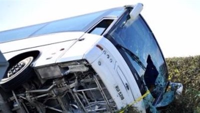 مصرع وإصابة 39 طالبا فى حادث انقلاب أتوبيس سياحى بنويبع