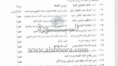 إعتماد تشكيل مجلس إدارة وحضارة التراث بجامعة الفيوم  