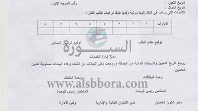 ننشر طلب نقل للمعلمين بين الادارات التعليمية للعام الدراسى 2018/2017 