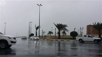   أمطار غزيرة على منطقة جازان في السعودية