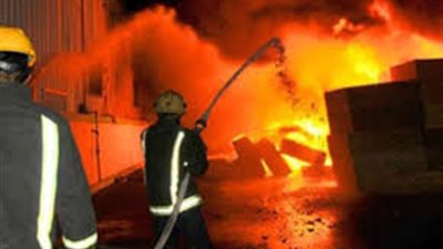 حريق بأكاديمية البحث العلمي في الوادي الجديد