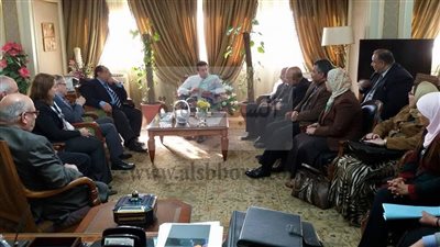 أعضاء مجلس جامعة حلوان في زيارة لوزارة التعليم العالي