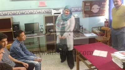 وكيل تعليم بنى سويف فى زيارة مفاجئة لمدارس النور للمكفوفين 