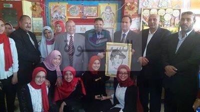 إفتتاح المعرض الفنى لتكافؤ الفرص بمدرسة زيان الرفاعى الثانوية للبنات ببلطيم