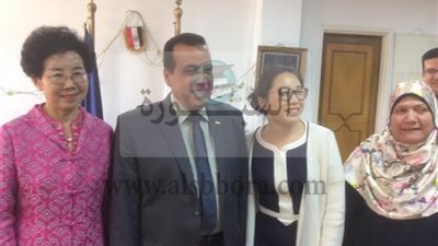 وفد صينى يستعرض التبادل التكنولوجي مع جامعة قناة السويس