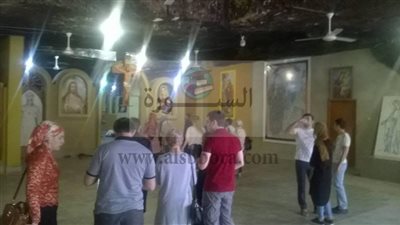 بالصور.. وفد روسى بدير العذراء بأسيوط