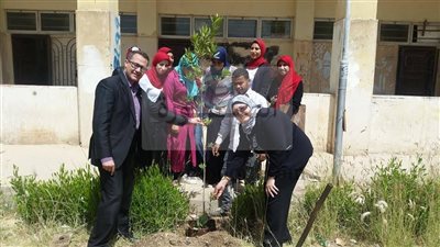 زراعة 50 شجرة بجامعة حلوان خلال فاعليات 